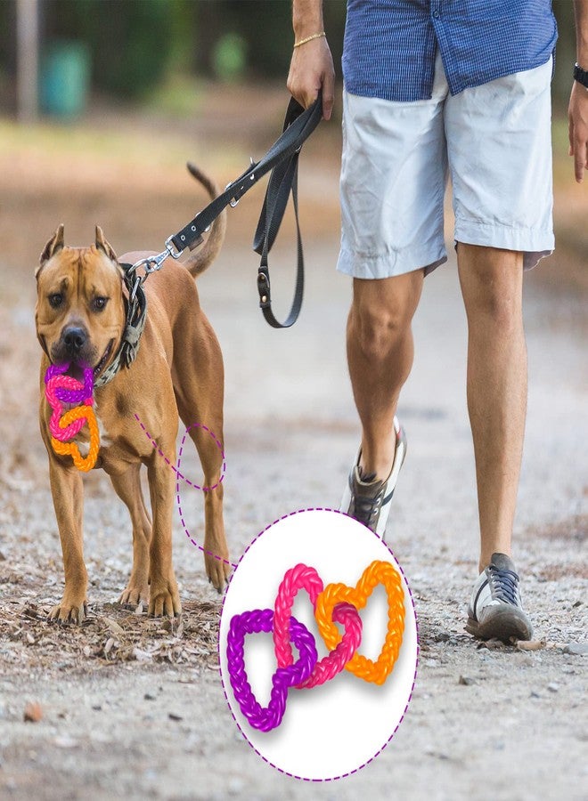 Civaner Valentine‘s Day Dog Toys Puppy Teething Chew Toys Pink Purple Orange Love Heart Shape Puppy Teething Comfort Aid for Small Medium Large Breeds Dogs - Image 2