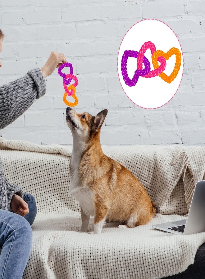 Civaner Valentine‘s Day Dog Toys Puppy Teething Chew Toys Pink Purple Orange Love Heart Shape Puppy Teething Comfort Aid for Small Medium Large Breeds Dogs - Image 5