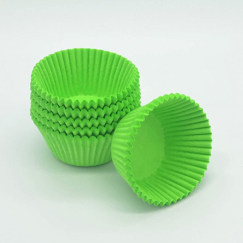 Huaswan Green Cupcake Liners Greaseproof Paper Standard Baking Cups for Party and More, 150-Count - Image 3