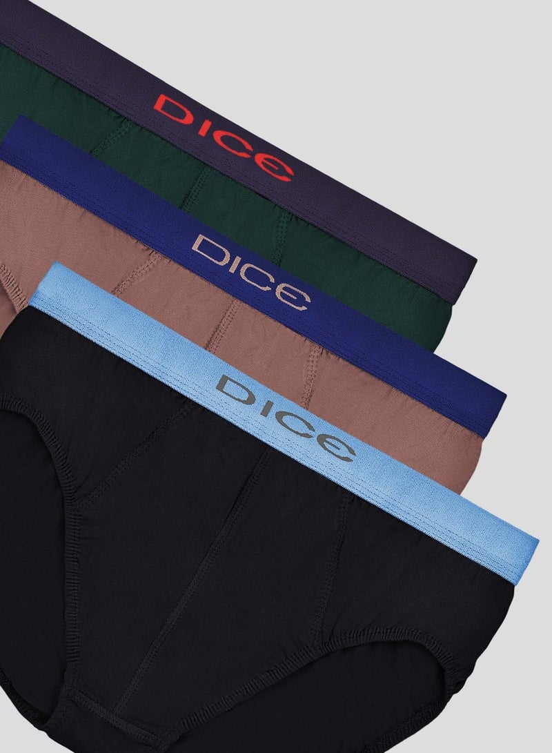 Dice Pack of 3 Cotton Plain Brief Underwear for Men - Image 2