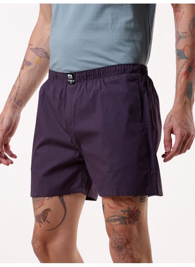 Beyoung Plain Dark Violet Mens Boxer  - Image 1