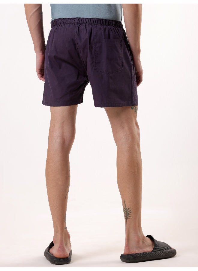 Beyoung Plain Dark Violet Mens Boxer  - Image 2