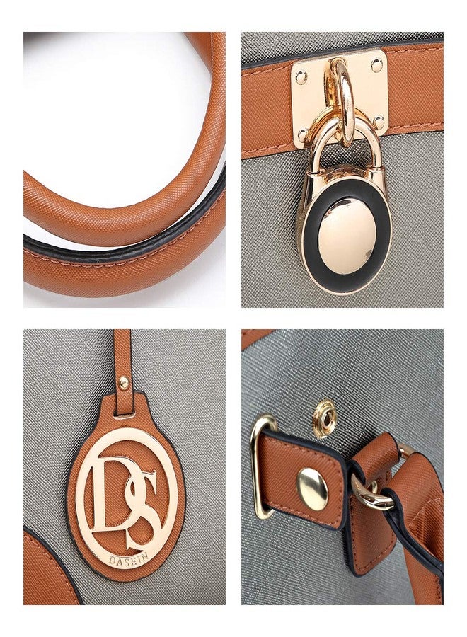 DASEIN Women's Leather Handbag and Purse (Set of 2, Multicolor) - Image 4