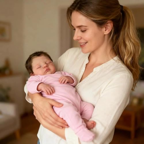 Anano Squishy 45cm Realistic Reborn Baby Dolls Silicone Baby Reborn Toddler Dolls Real Life Silicone Babies with Vivid Veins and Rosy Cheeks for Kids Creative RolePlay Gift - Image 1