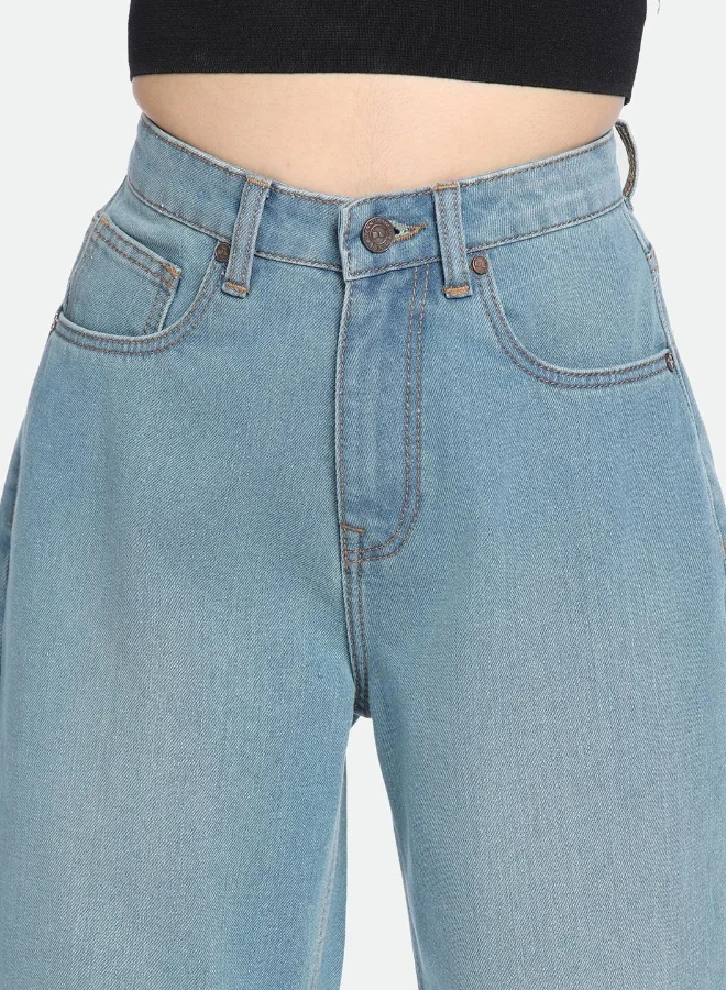 Dennis Lingo  Women'S Indigo Denim Solid Pattern Full Length Relaxed Jeans for Women | Best Price UAE