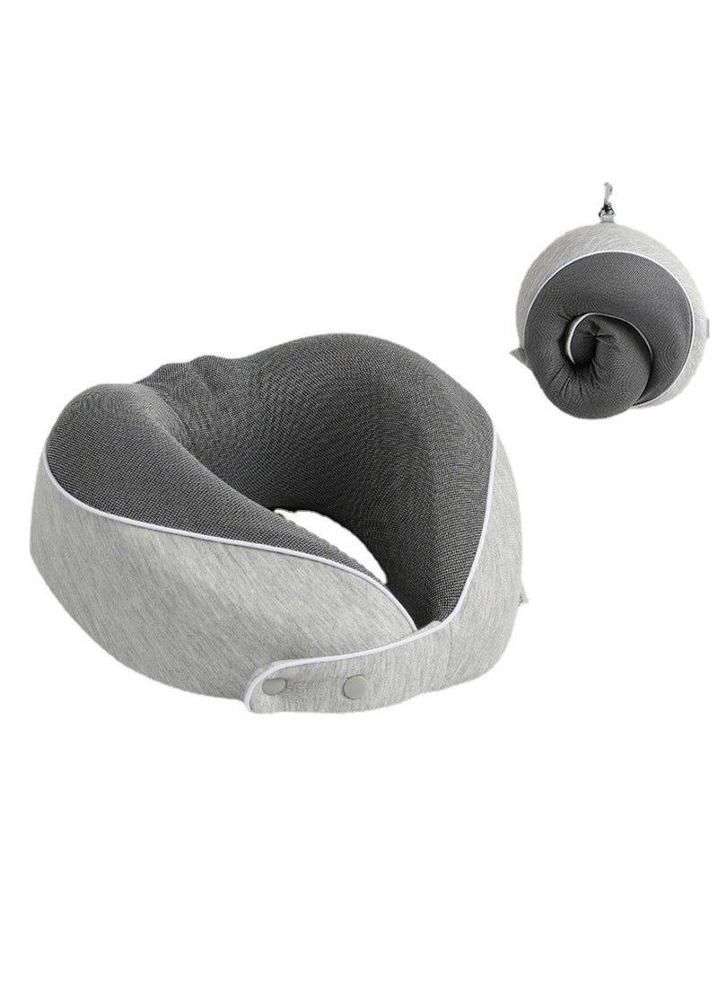 Sharpdo U-Shaped Travel Pillow Nap Pillow Is Stowable and Comes 28*27*10CM (with 1 Storage Bag)  - Image 1