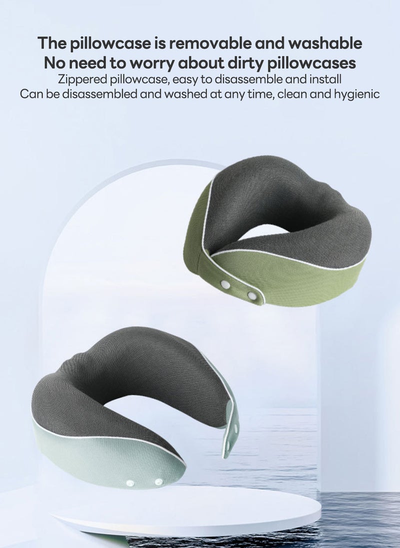 Sharpdo U-Shaped Travel Pillow Nap Pillow Is Stowable and Comes 28*27*10CM (with 1 Storage Bag)  - Image 3