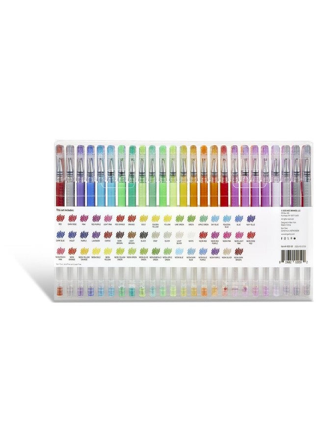 كينج آرت أقلام حبر جاف KINGART 400-50 ذات رأس كروي لامع، 50 لونًا براقًا مع قبضة ناعمة ومريحة، خرطوشة حبر كبيرة الحجم - حبر أكثر، مثالية لجميع الأعمار، للكتابة والتلوين والرسم والتصميمات الفنية وكتابة اليوميات والمزيد - Image 5