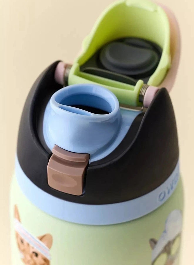 زجاجة ماء فري سيب المعزولة من الفولاذ المقاوم للصدأ مع ماصة للرياضة والسفر والمدرسة. زجاجة ماء رياضية خالية من مادة BPA. - view 3