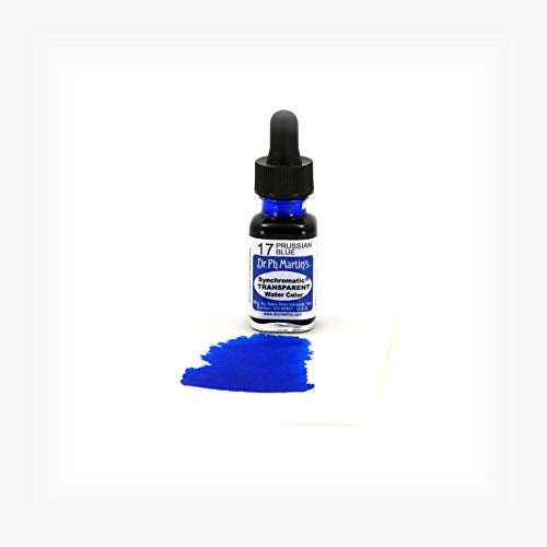 Dr. Ph. Martin's Synchromatic Transparent Water Color, 0.5 oz, Prussian Blue (17),SYNC05OZS17 - Image 2