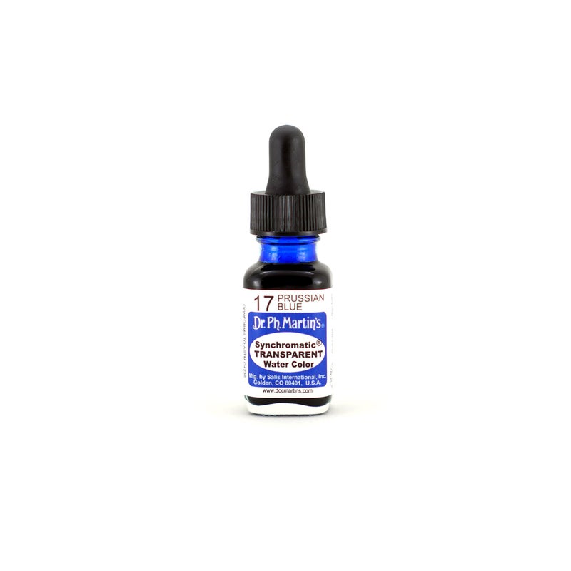 Dr. Ph. Martin's Synchromatic Transparent Water Color, 0.5 oz, Prussian Blue (17),SYNC05OZS17 - Image 4