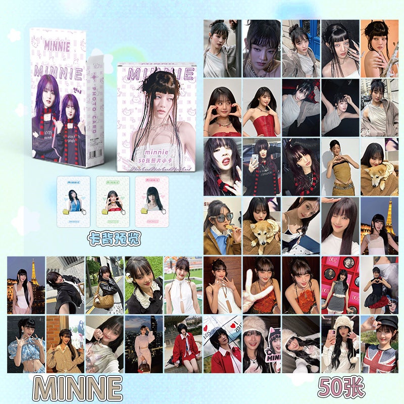 Star Anime Card Aespa Yu Shuxin Gidle Zhao Rusi Sha Head Combination Lomo Laser Card - Image 1