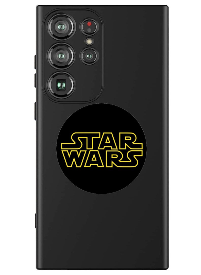 Theodor Protective Slim Fit Case Liquid Silicone Cover with Full Body Protection Anti-Scratch Shockproof Case For Samsung Galaxy S24 Ultra (Black) - Star wars - Image 1
