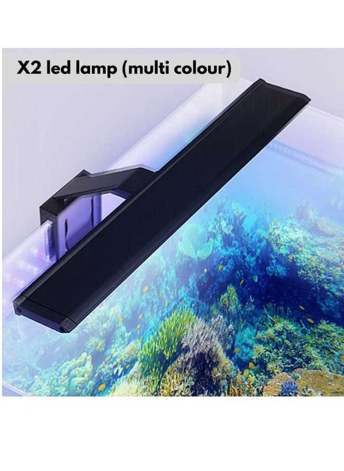 roxin - White And Blue Wide Clip Light For Aquarium And Fish Tank Decoration - Image 1