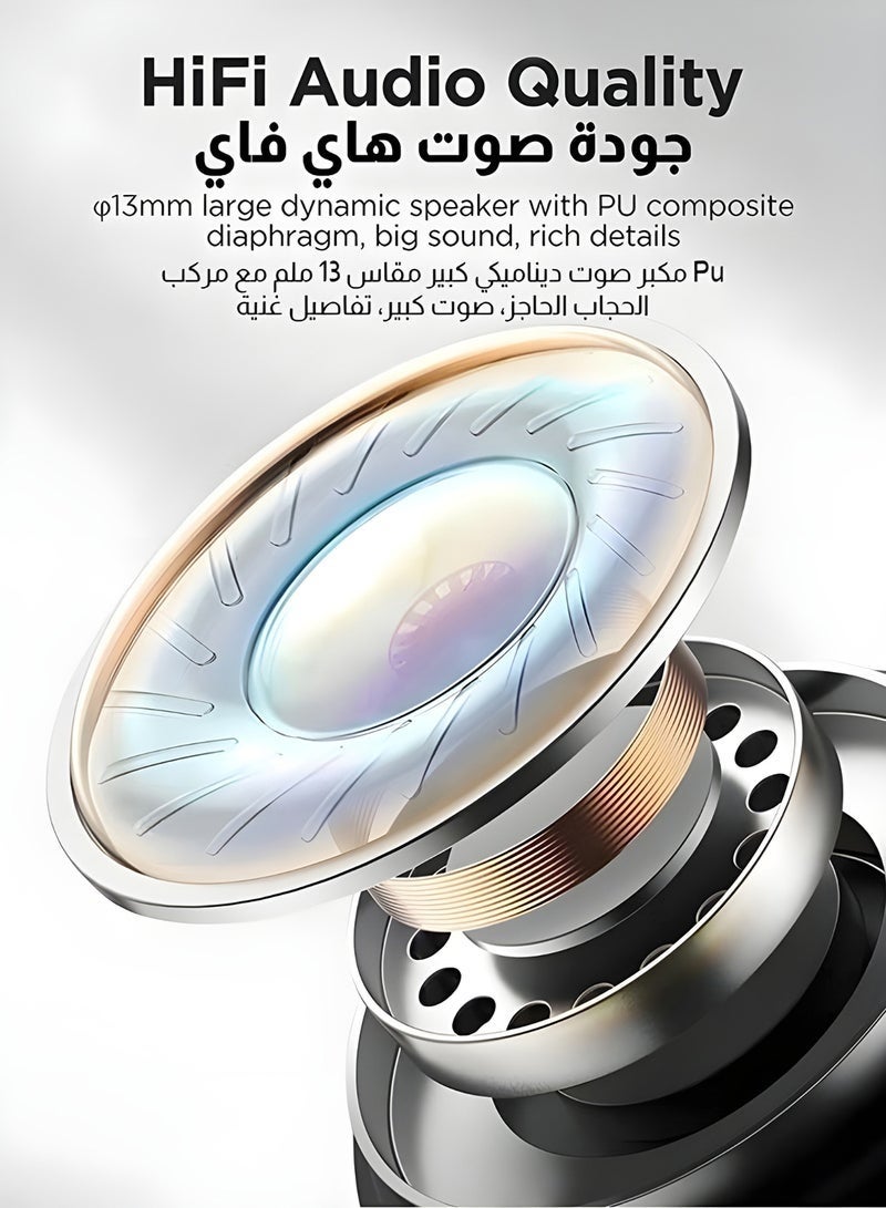 كيلا سماعات أذن شبه داخلية لاسلكية مزودة بحافظة سيليكون مضادة لبصمات الأصابع مع صندوق طاقة، الإصدار القياسي باللون الأبيض - Image 5