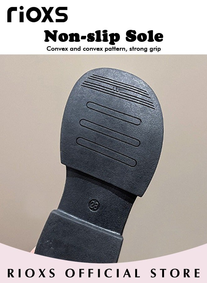 ريوكس أحذية ماري جين للفتيات، شقق الأميرة الصغيرة للرقص، شقق قوس إصبع القدم الكلاسيكي للفتيات، أحذية جلدية سوداء براءات، شقق الباليريا للأطفال الصغار، زهور أنيقة أحذية أميرة الفتيات للزي المدرسي/زفاف/حفلة/ارتداء اليومية - Image 3