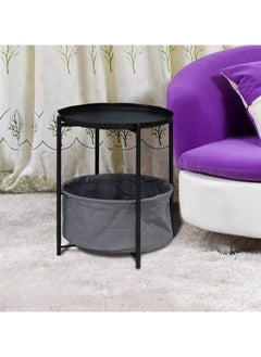 EXCLIFE Round Steel Table Black 45x53x45cm  - Image 4