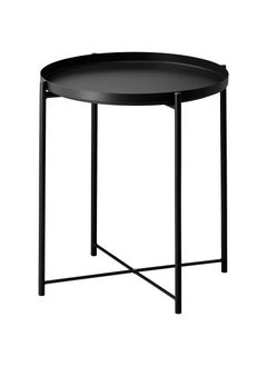 EXCLIFE Round Steel Table Black 45x53x45cm  - Image 2