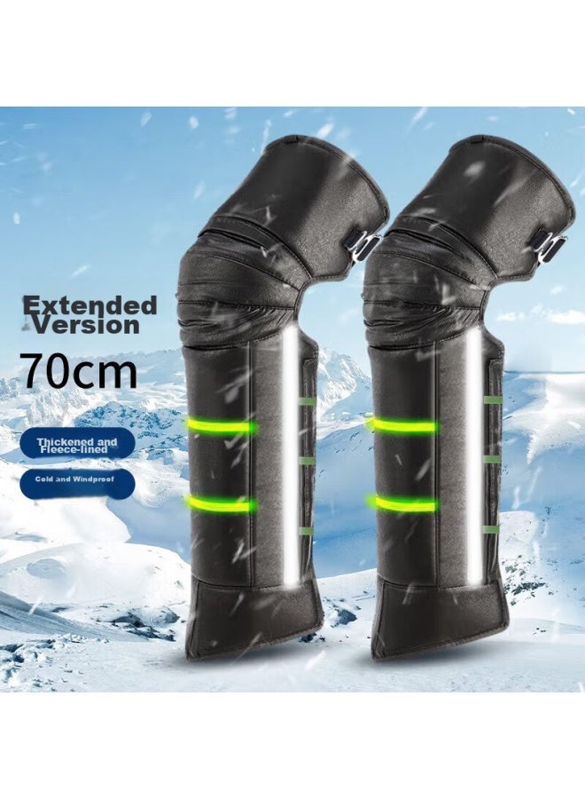 Lac Winter Knee Pads, Warm, For Cold Legs, Motorcycle And Electric Bike Warm Knee Pads And Leg Guards, Long Style - Image 1