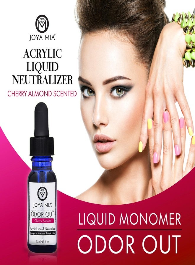JOYA MIA Liquid Monomer Odor Out Drops, Easy to Apply Acrylic Liquid Neutralizer for Polish Smell Removal Nail, Nail Monomer Neutralizer for Extensions, Acrylics & More, Cherry Almond, 15 ml - Joya Mia - Image 2