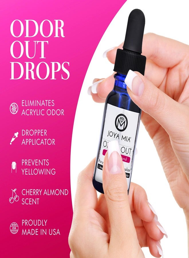 JOYA MIA Liquid Monomer Odor Out Drops, Easy to Apply Acrylic Liquid Neutralizer for Polish Smell Removal Nail, Nail Monomer Neutralizer for Extensions, Acrylics & More, Cherry Almond, 15 ml - Joya Mia - Image 4