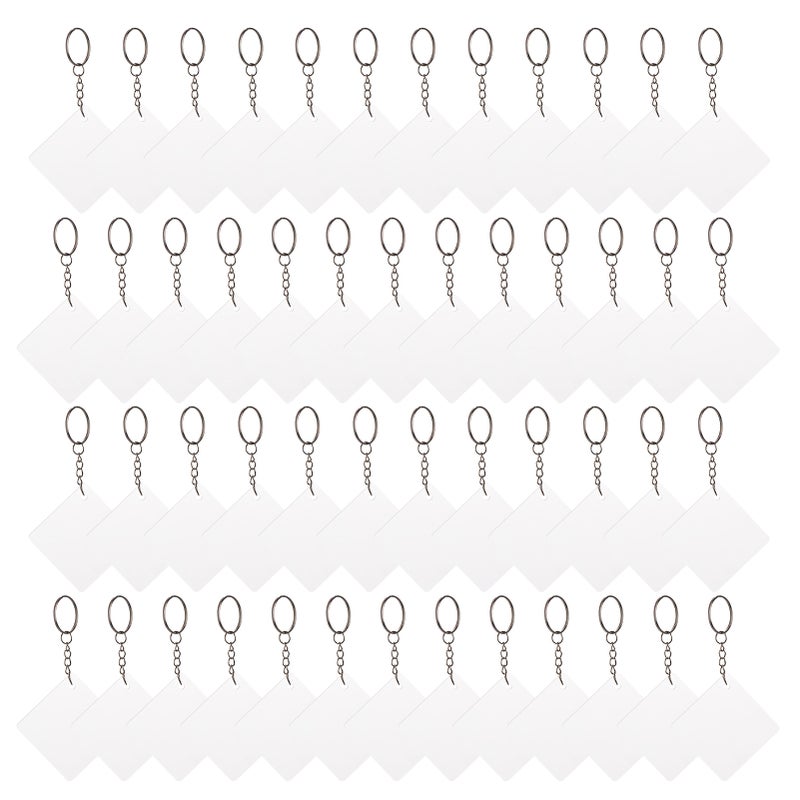 50PCS Acrylic Keychain Blanks Ornaments Keychains for Vinyl Transparent Circle Discs Bulk for DIY Projects and Crafts Painting Engrave Decoration Key Chain Supplies - Image 1