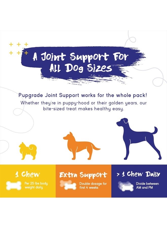 PupGrade Joint Support Supplement for Dogs - Natural Glucosamine Chondroitin with MSM - Hip & Joint Pain Relief - Recommended for Hip Dysplasia, Arthritis & Joint Disease - USA Tested - 60 Chews - Image 4