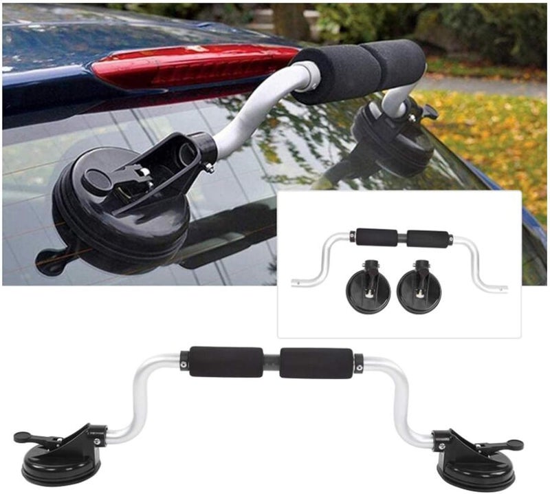 klarako Kayak Suction Cup Holder, Canoe Load Assist Rack for Mounting Kayaks and Canoes to Car Roof, Boat Roller for Travel  Silver - Image 5