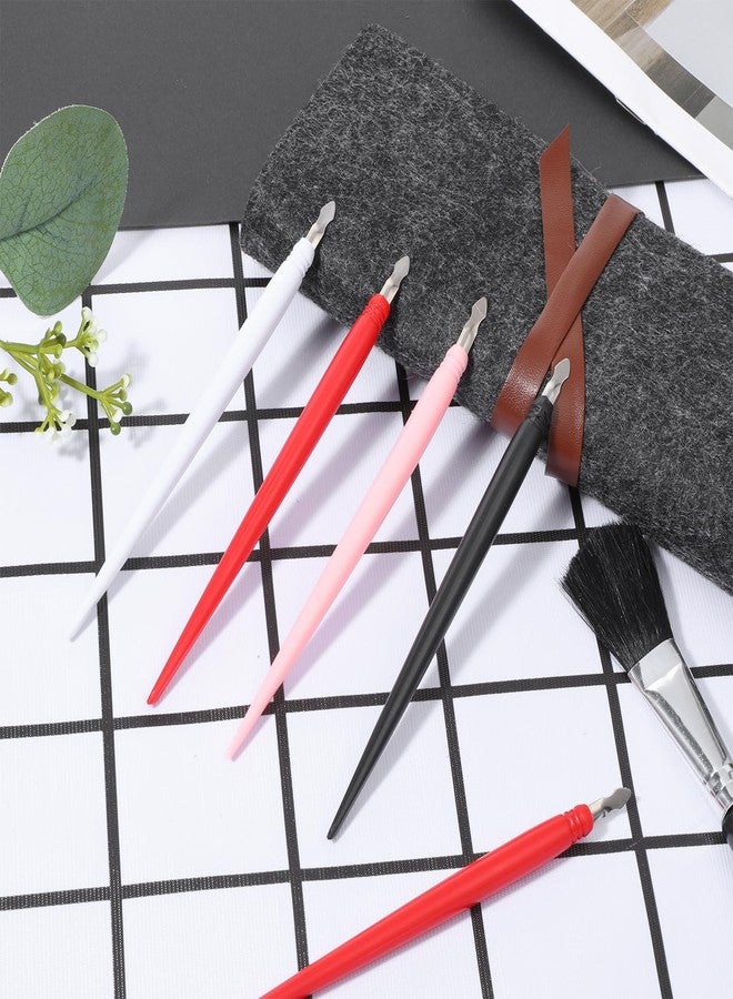 Trinkrittey 18 Pcs Scratch Art Tools Art Scratching Pen Kits Scratch Paper Stick Scratching Drawing Color Pen Stylus Tools Bag with Clean Brush for Adults Paper Painting Scratchboard - Image 5