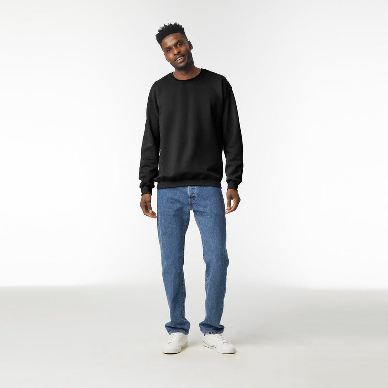 Gildan UGP Campus Apparel Gildan Men's Heavy Blend Crewneck Sweatshirt - XXX-Large - Black - Image 3