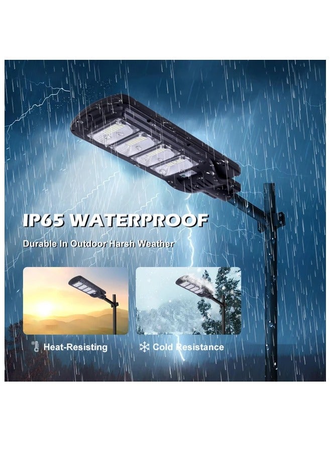 JORTAN 200 Watt Solar Street Light Outdoor, Dusk to Dawn Street Light, IP 66, Human Body Induction, Motion Sensor Solar LED Lamp, 12000mAh Battery, 6V 15 Watt Solar Panel, 12-15 Hours Battery Backup - Image 2
