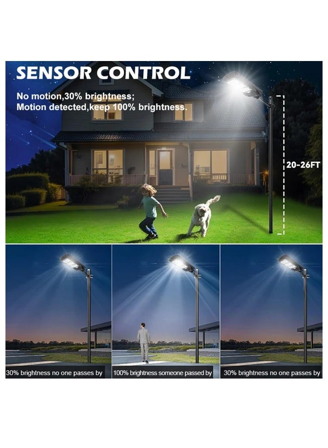 JORTAN 200 Watt Solar Street Light Outdoor, Dusk to Dawn Street Light, IP 66, Human Body Induction, Motion Sensor Solar LED Lamp, 12000mAh Battery, 6V 15 Watt Solar Panel, 12-15 Hours Battery Backup - Image 3