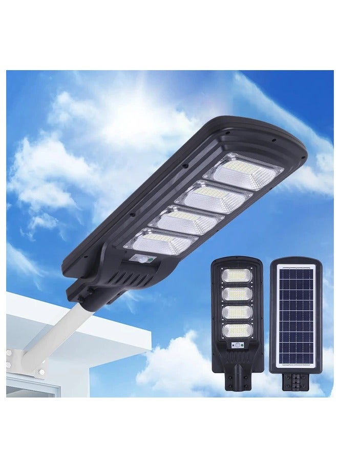 JORTAN 200 Watt Solar Street Light Outdoor, Dusk to Dawn Street Light, IP 66, Human Body Induction, Motion Sensor Solar LED Lamp, 12000mAh Battery, 6V 15 Watt Solar Panel, 12-15 Hours Battery Backup - Image 1