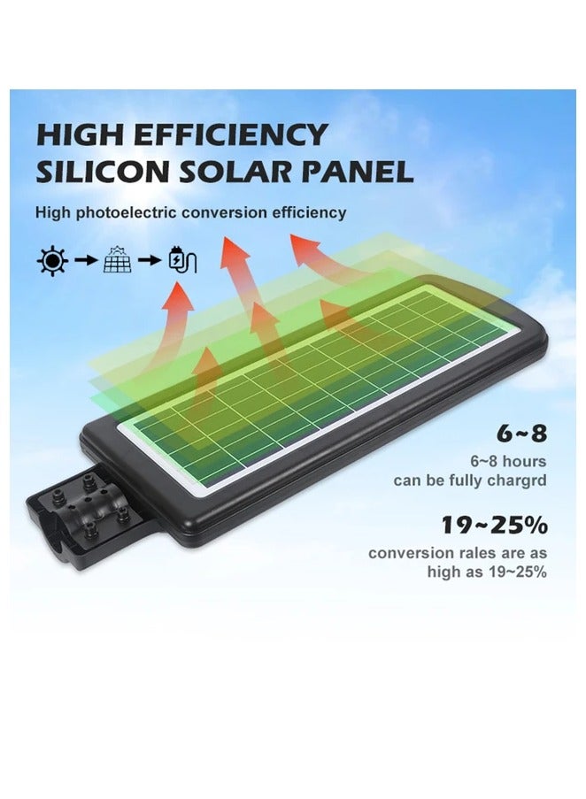 JORTAN 200 Watt Solar Street Light Outdoor, Dusk to Dawn Street Light, IP 66, Human Body Induction, Motion Sensor Solar LED Lamp, 12000mAh Battery, 6V 15 Watt Solar Panel, 12-15 Hours Battery Backup - Image 5