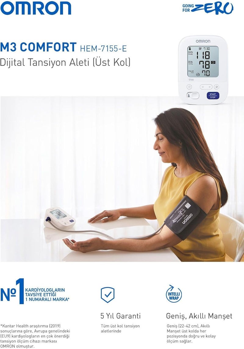 Omron M3 Comfort Upper Arm Blood Pressure Monitor - Image 4