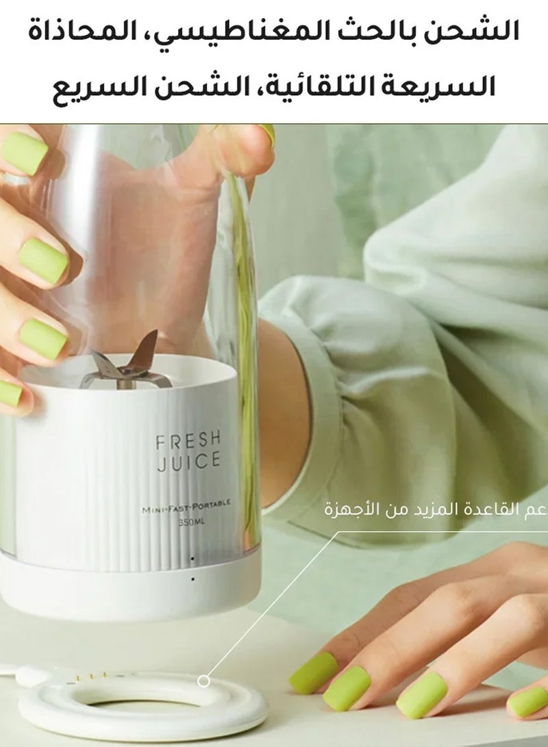 Portable Blender, 270 Watt for Shakes and Smoothies , USB Rechargeable Personal Size Juice Cup, Personal Blender, Waterproof Blender，350ml Travel Juice Cup  - Image 1