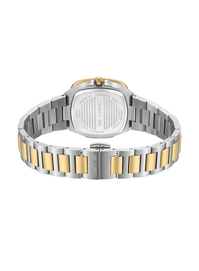 CERRUTI 1881 Silver/Yellow Gold Women's Casale 24mm White Mother-of-pearl Dial Quartz Analog Watch For Women for Women | Best Price UAE