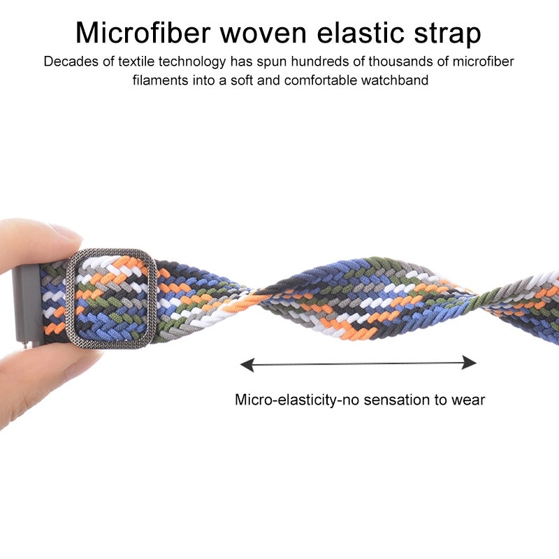 erorex For Samsung Galaxy Watch 46Mm Adjustable Nylon Braided Elasticity Watch Band(Pink) - Image 5