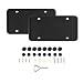 HZEL Car License Plate Frame 2PCS Silicone Rustproof Front Back Tag Guard Bracket Holder Rattle Proof Weatherproof Automotive Protection Accessories Universal for SUV Truck RVBlack - Image 2