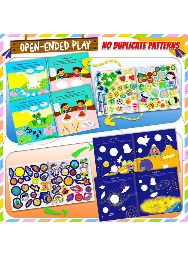 Bluejw 8 Digital Enlightenment Children's Sticker Book Mysterious Space Vehicle Sticker Children's Cognitive Quiet Book - Image 4