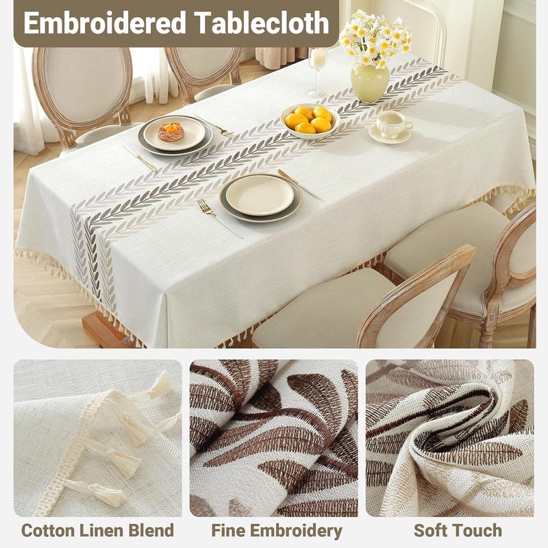 Laolitou Waterproof Cotton Linen Tablecloth - Image 3