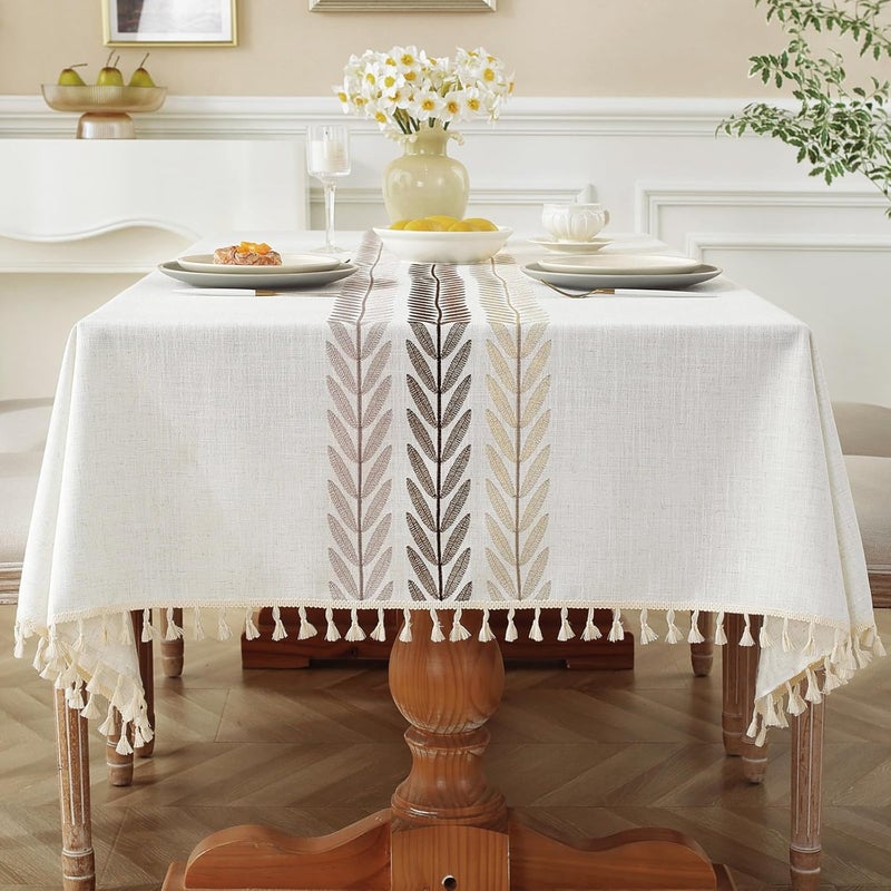 Laolitou Waterproof Cotton Linen Tablecloth - Image 1