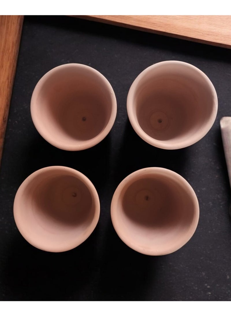 Generic 4 Pottery Planter Pots - 10cm for Office Decor, Kitchen Accessories, Home Decor, Fired Clay  - Image 3