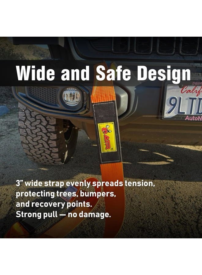 ATR Recovery Tow Strap 3" x 20ft – 22,200 lbs Breaking Strength, Heavy Duty Strap for Truck, SUV, Off-Road Pulling, Tow Rope with Storage Bag - Image 4