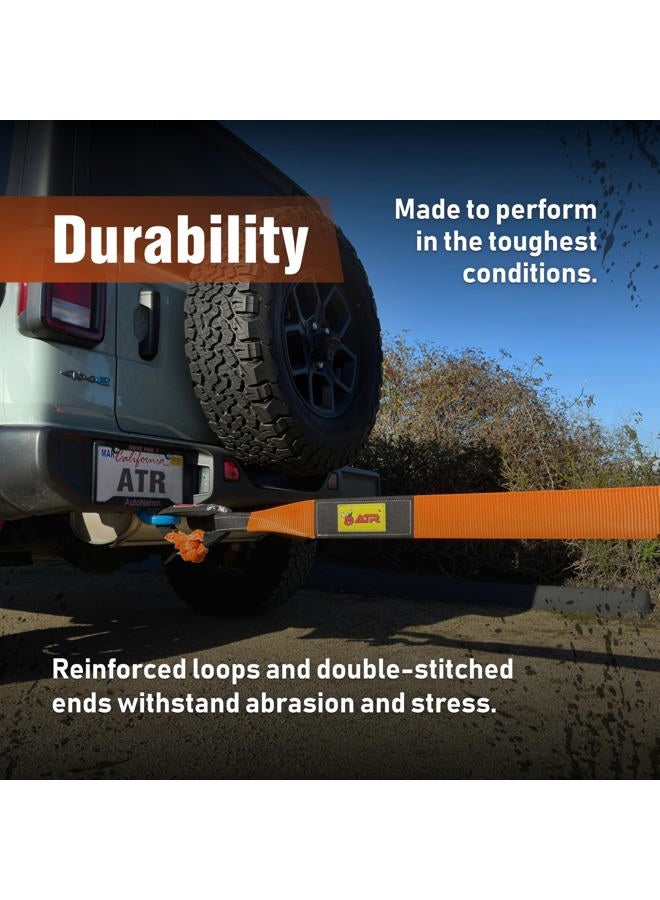 ATR Recovery Tow Strap 3" x 20ft – 22,200 lbs Breaking Strength, Heavy Duty Strap for Truck, SUV, Off-Road Pulling, Tow Rope with Storage Bag - Image 5