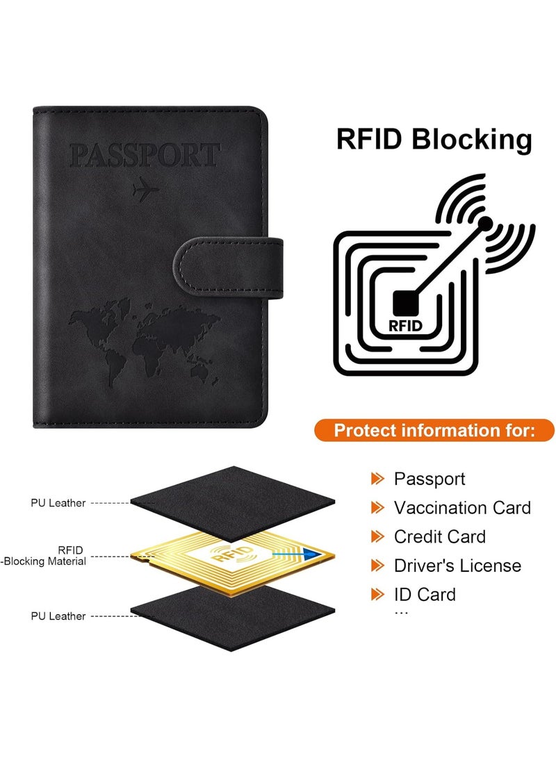 Passport Holder for Travel Essentials, Passport Wallet Cover Case for Travel Must Haves Accessories, Passport Book Holders for Women and Men - Image 5