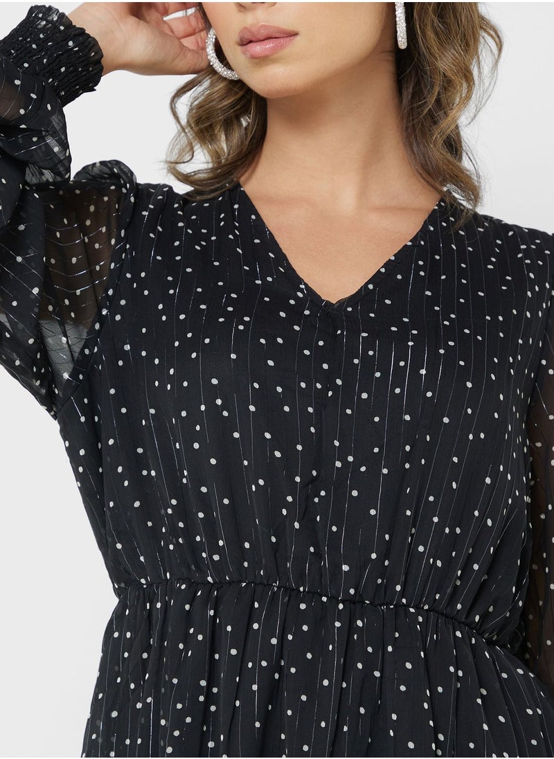 Jacqueline de Yong Polka Dot Dress  - Image 3
