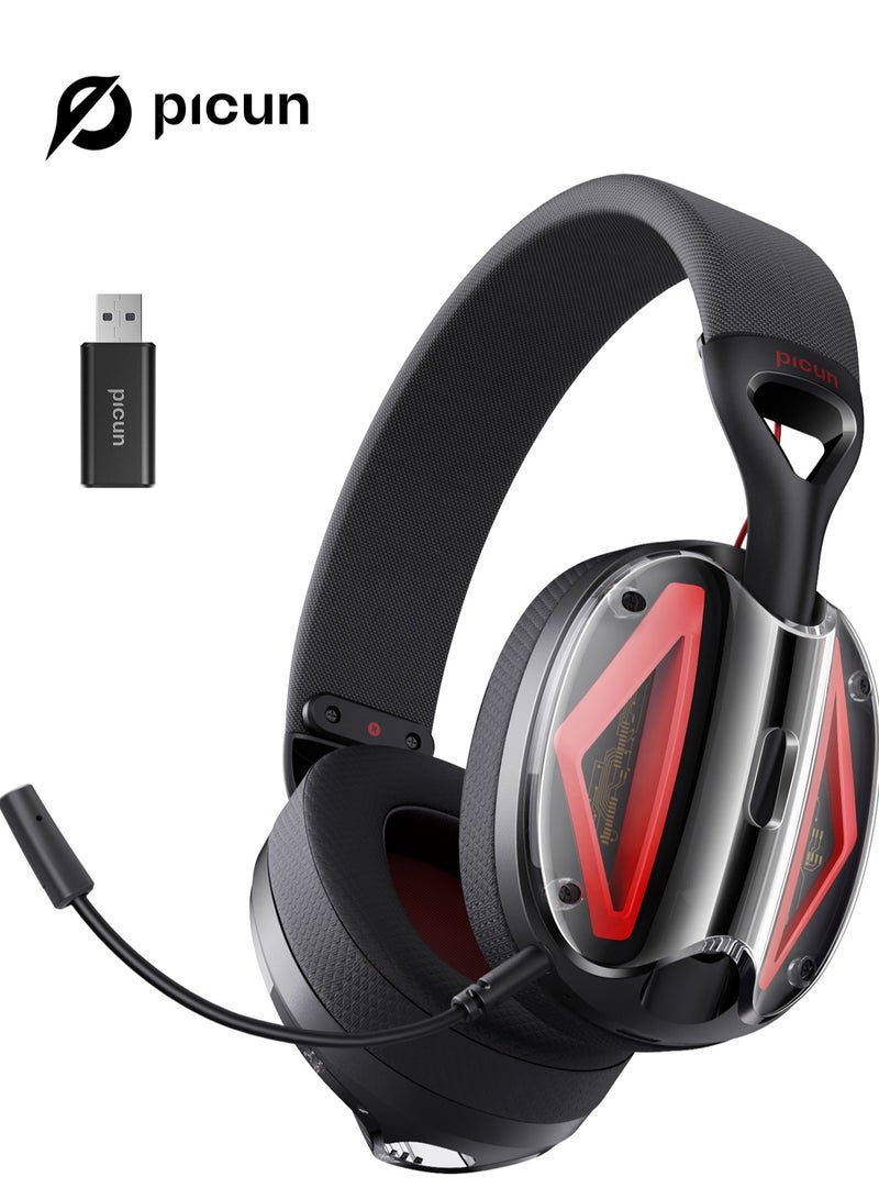 Picun G1 Gaming Wireless Headset Tri-mode 2.4G/Bluetooth/USB-C Connect,Bluetooth ENC Noise Canceling Mic, Bluetooth Headset for PC PS5 PS4 Mac Switch - Image 1