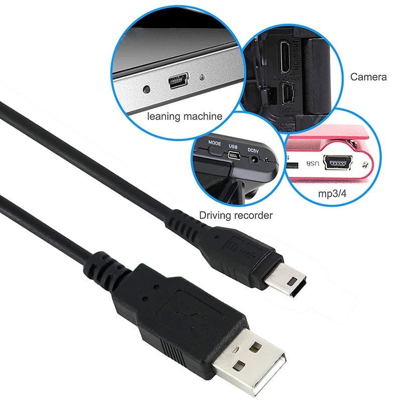Hi-Lite Essentials كابل USB 2.0 من النوع A إلى 5 دبابيس Mini B V3 للأقراص الصلبة الخارجية/الكاميرات/قارئات البطاقات/الماسحات الضوئية (1 م) - Image 3