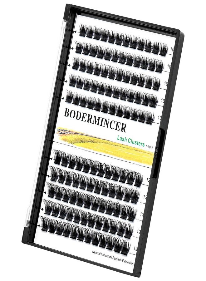 Bodermincer 120 Clusters 10mm+12mm/12mm+14mm Mixed Lash Cluster False Eyelash Individual Cluster EyeLashes Grafting Fake False Eyelashes Eyelash Extension (M01-Black-12mm) - Image 5